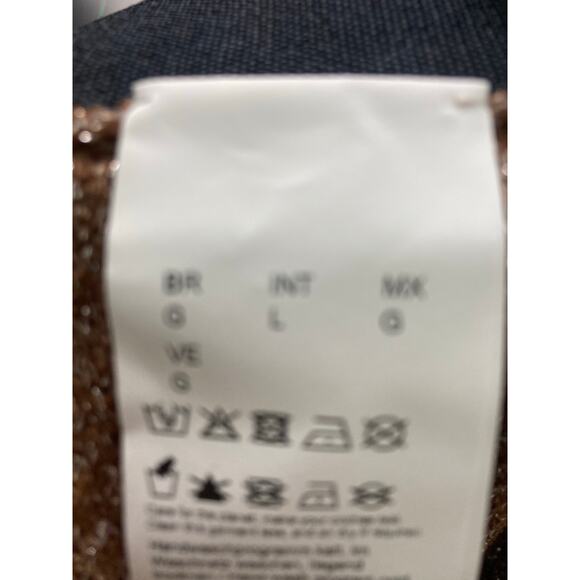 NWT Hugo Boss Womens Gold Glitter Knit Pants Sz L . Lurex - Picture 10 of 12